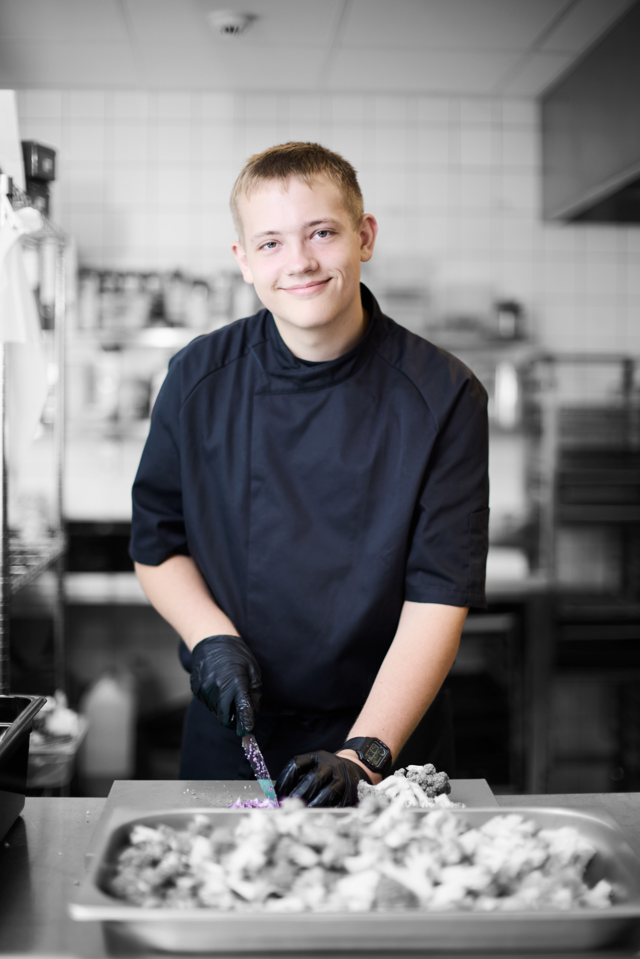 ZBC gastronom - elev arbejder i køkkenet