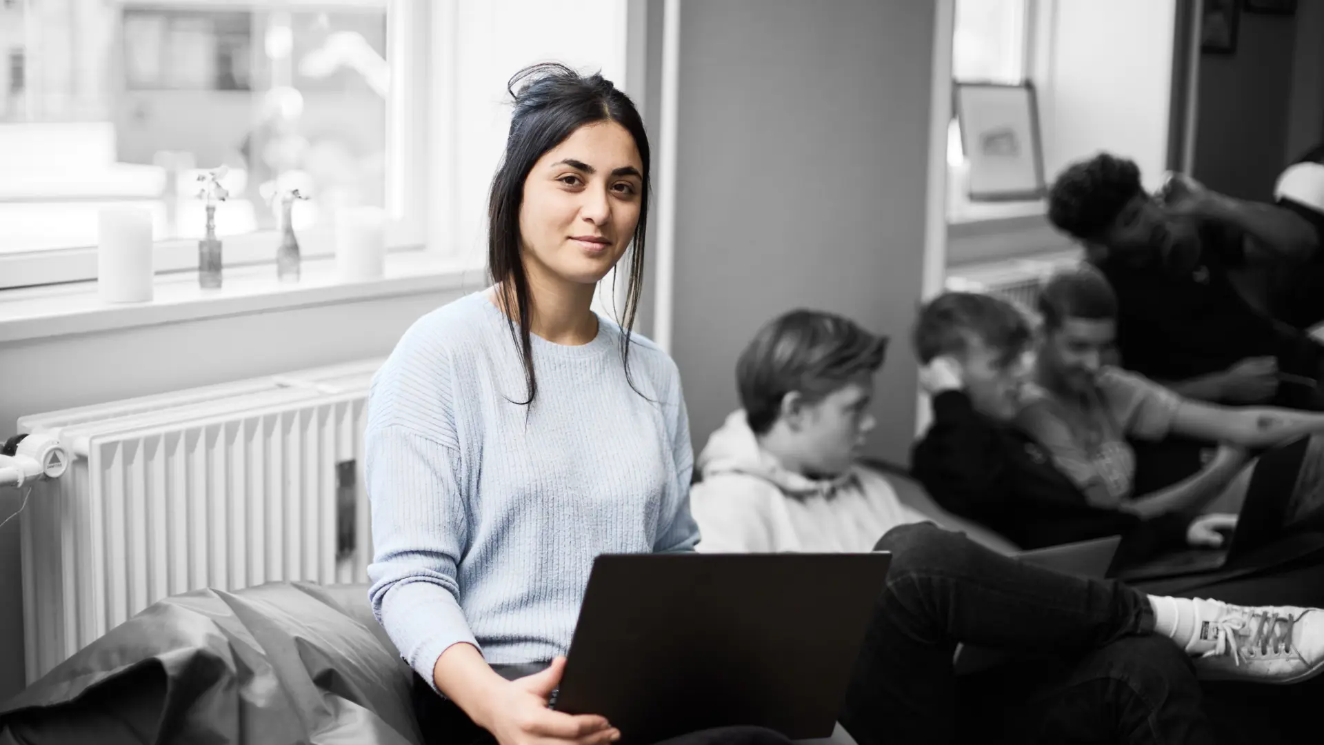 Business-elever hygger sig